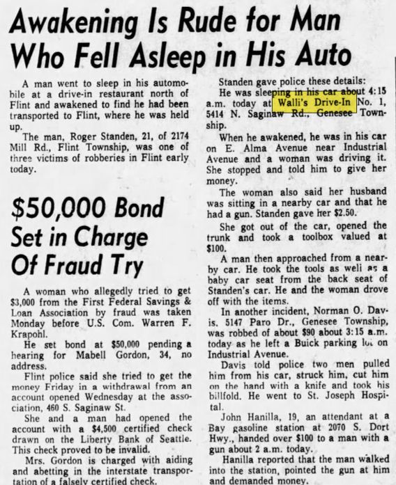 Wallis Drive-In - Jun 16 1970 Article (newer photo)